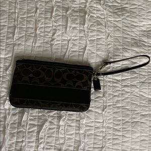 Black COACH wristlet